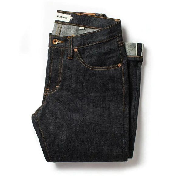 NWOT Taylor Stitch The Slim Jean in Natural Indigo Selvage Sz 28 Button Fly Blue